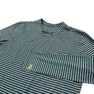 Tracksmith Mens Long Sleeve Stripe Running Top Blue Gray Size Medium